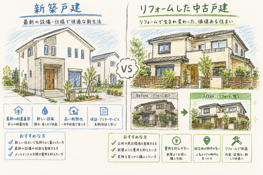 【熊本で初めてマイホーム購入を検討中の方へ】新築と中古どっちがいい？メリット・デメリットと後悔しない選び方を解説